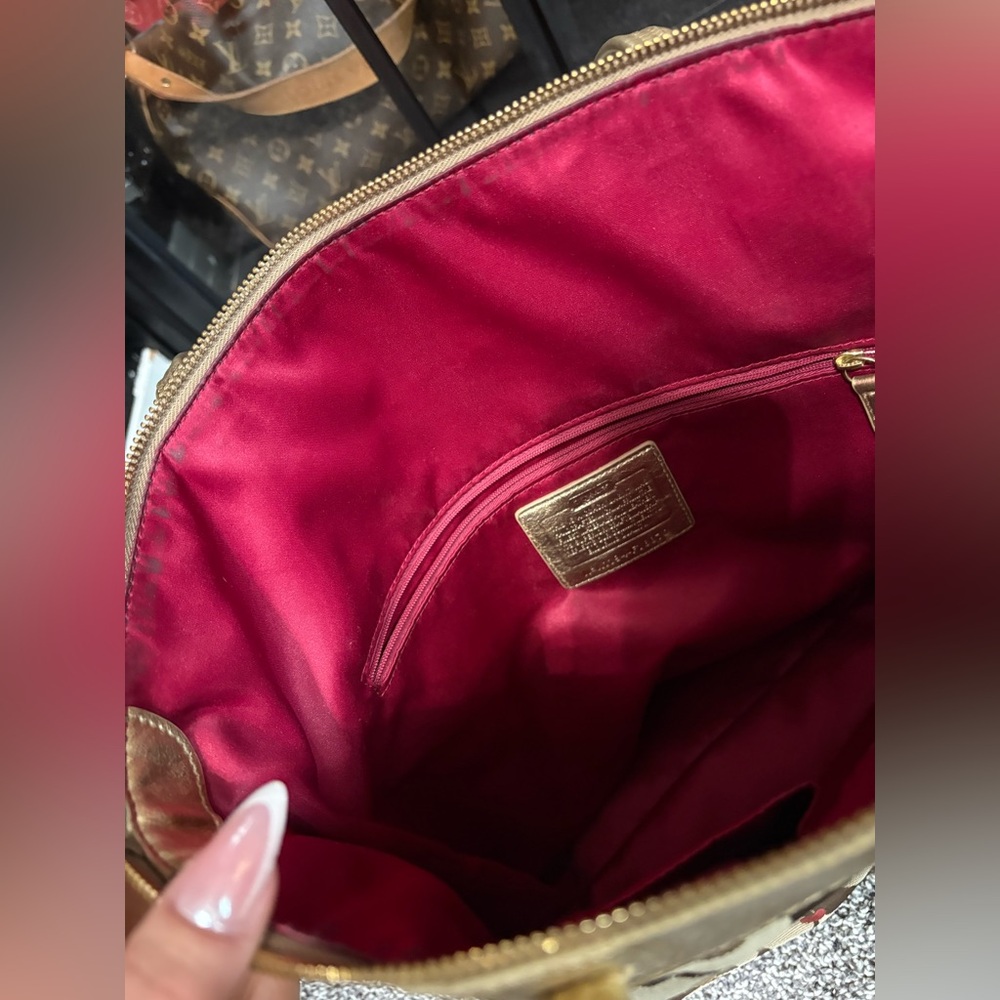 Coach Gold and Brown Tote Bag - Picture 8 of 16